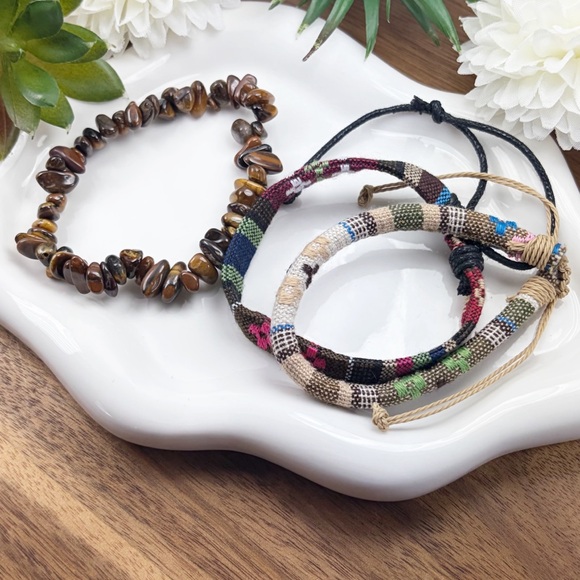 African Turquoise Pendant Necklace Jewelry Set Lot Sterling Silver 925 Overlay - Picture 3 of 10